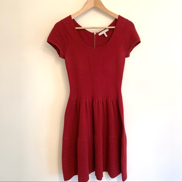 Sandro Deep Red Dress - Picture 2 of 5